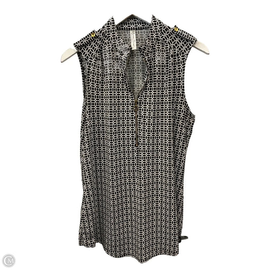 Top Sleeveless By Perseption Concept In Black & White, Size: L