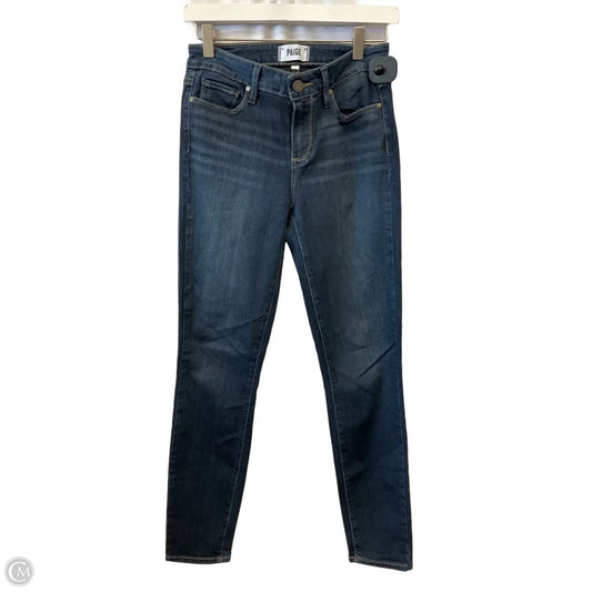 Jeans Skinny By Paige In Blue Denim, Size: 4