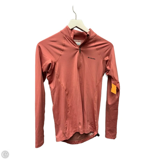 Athletic Top Long Sleeve Collar By Columbia In Mauve, Size: M