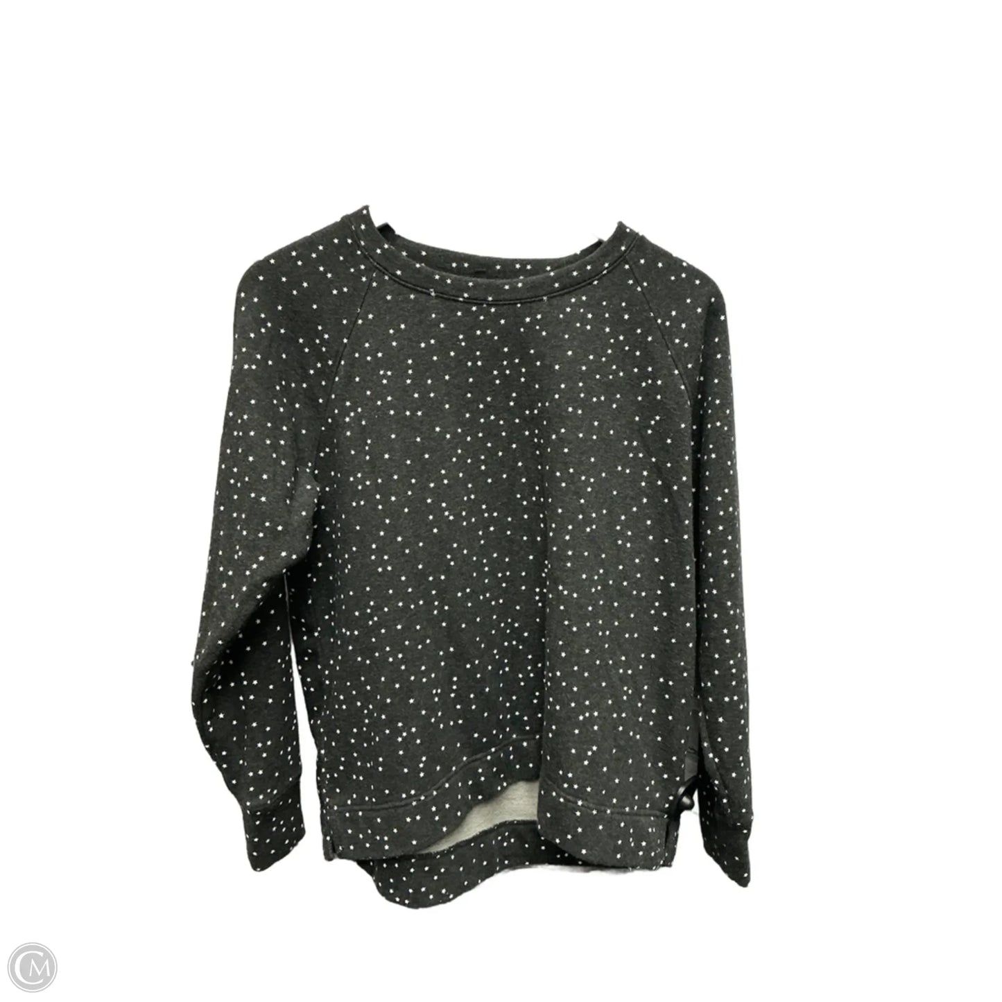 Sweatshirt Collar By Lou And Grey In Grey & White, Size: S