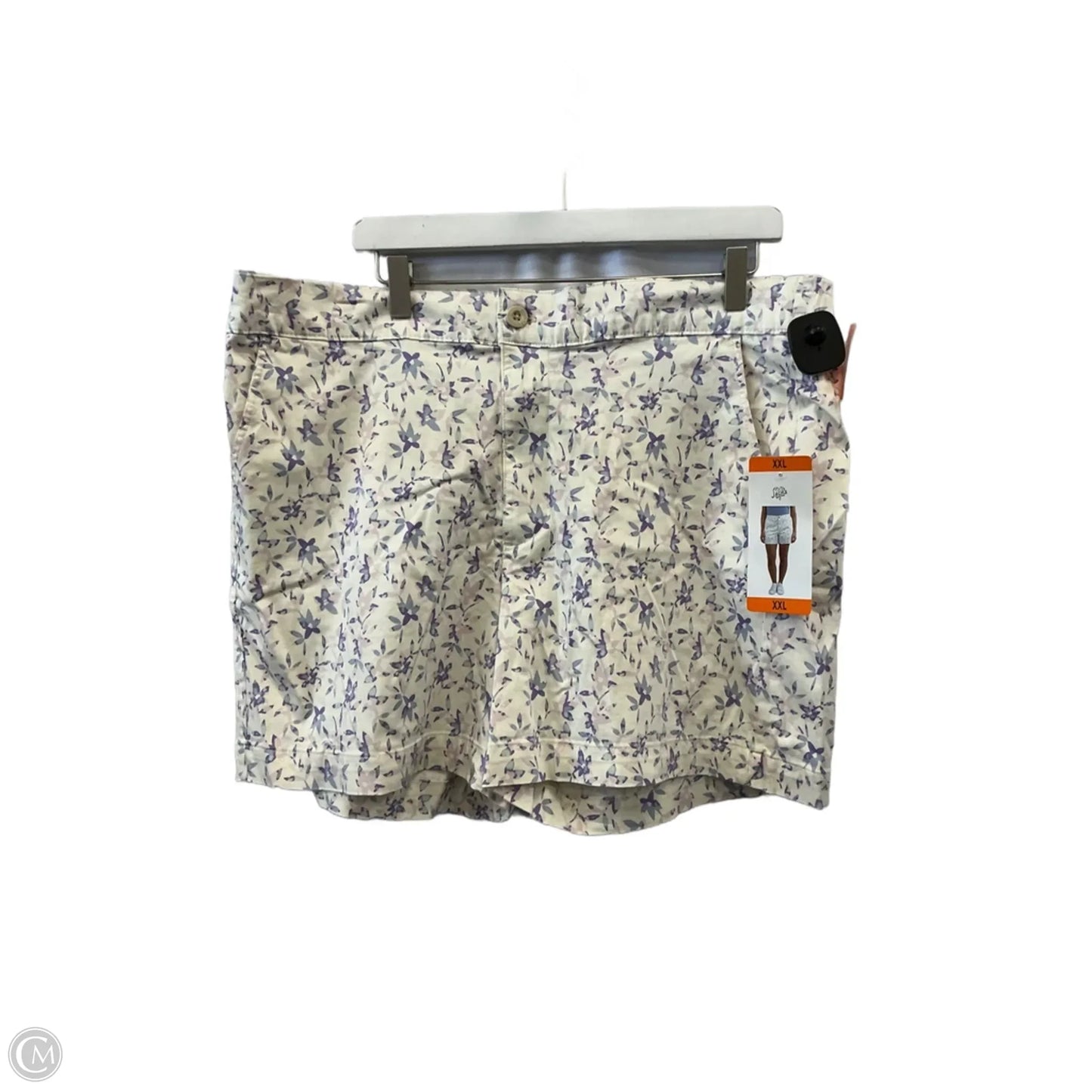 Shorts By Jachs Girlfirend In Cream & Purple, Size: 18