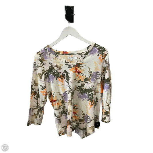 Top 3/4 Sleeve By Chicos In Multi-colored, Size: M