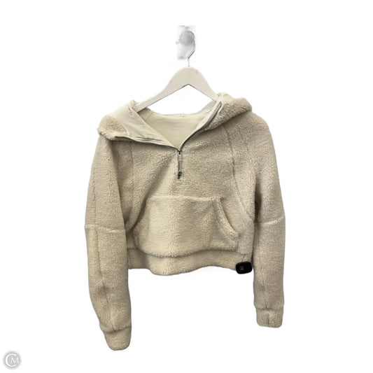 Athletic Sweatshirt Hoodie By Lululemon In Cream, Size: S