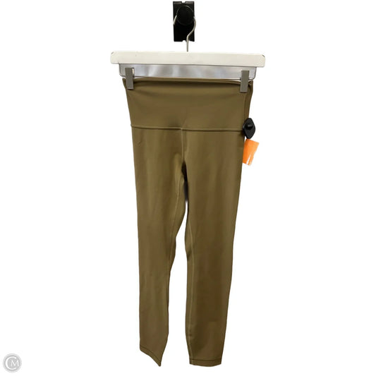Athletic Leggings By Lululemon In Gold, Size: 4
