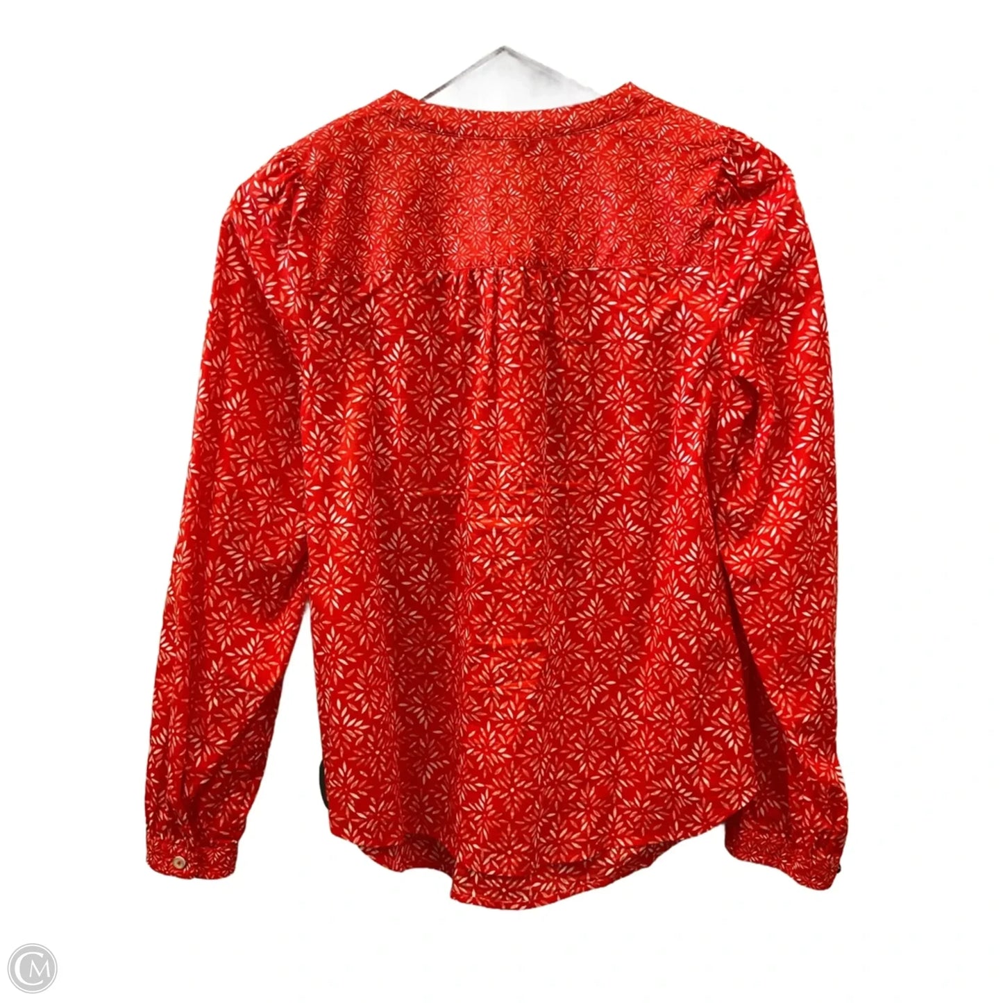 Top Long Sleeve By Talbots In Red & White, Size: Sp
