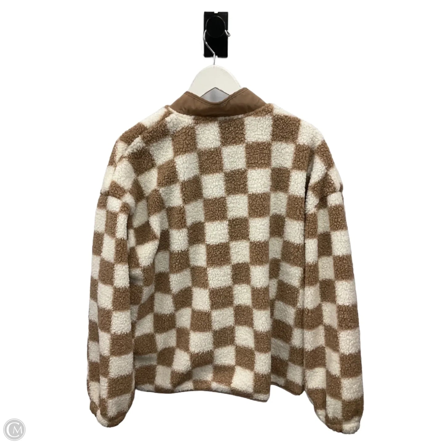 Jacket Fleece By Blu Pepper In Tan, Size: L