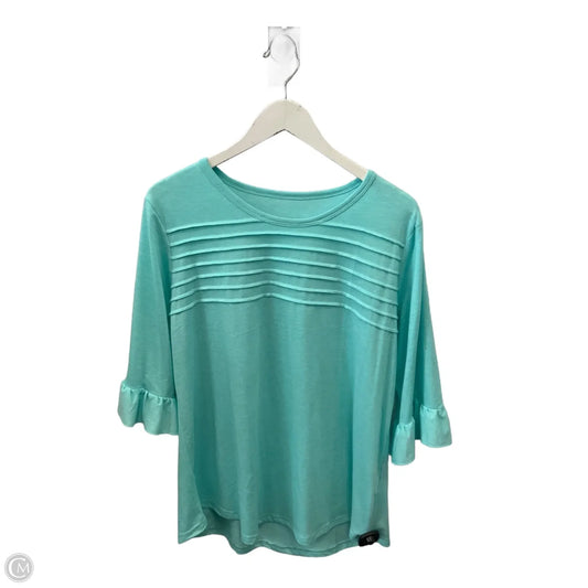 Top 3/4 Sleeve By Clothes Mentor In Aqua, Size: Xl