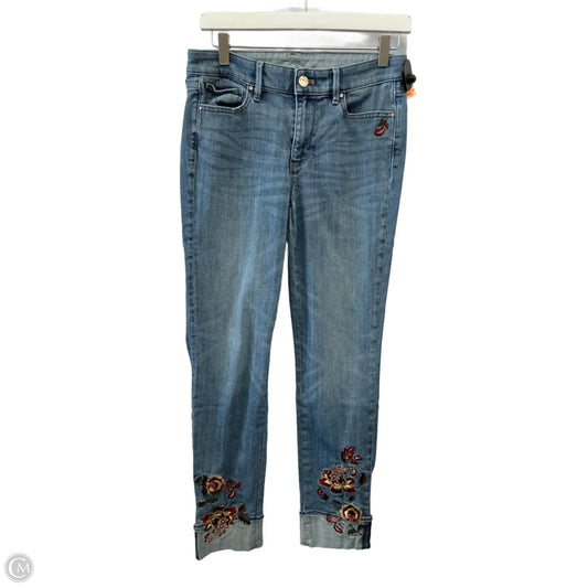 Jeans Straight By White House Black Market In Blue Denim, Size: 4