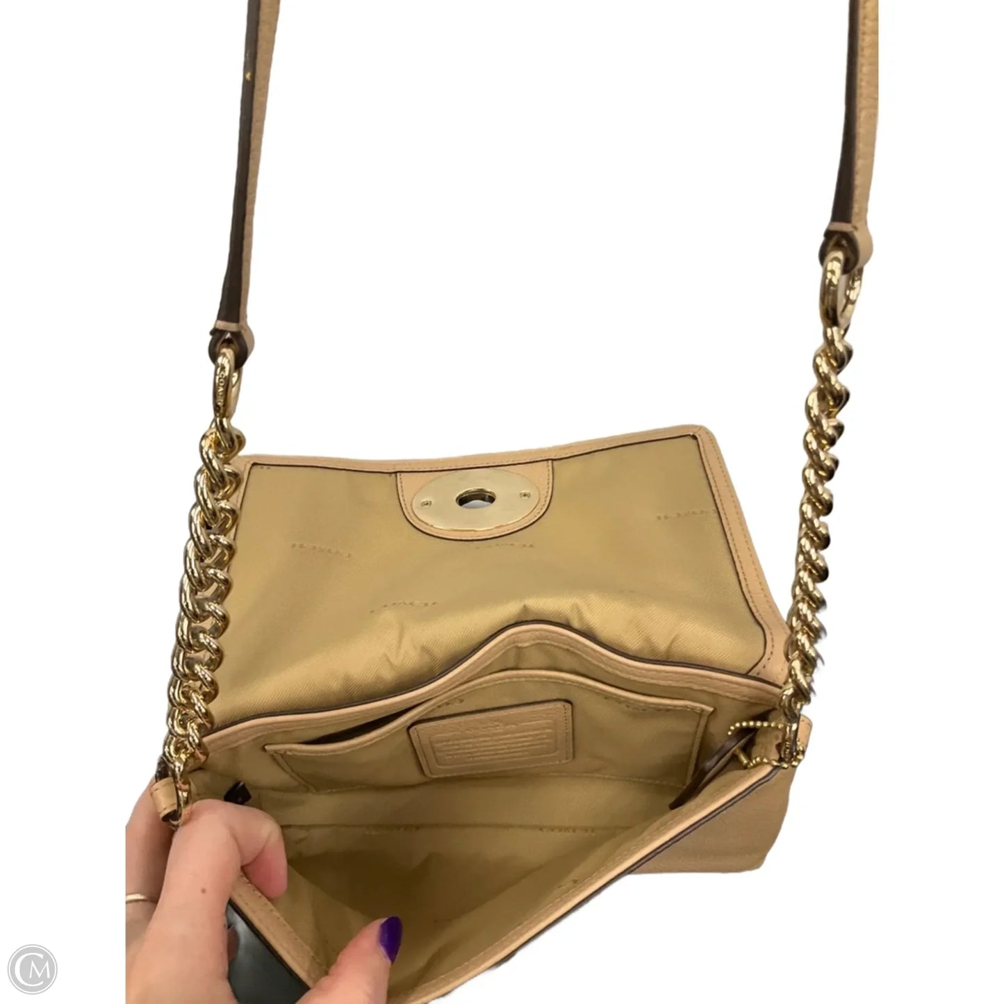 Crossbody Designer By Coach, Size: Medium