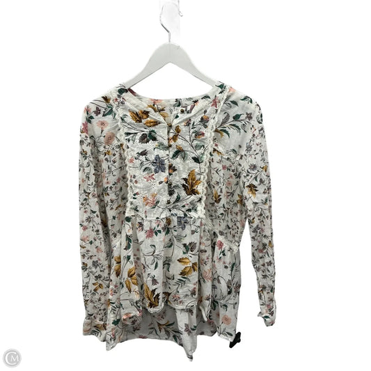 Top Long Sleeve By Anthropologie In Multi-colored, Size: M