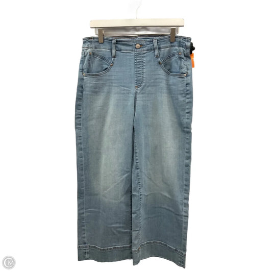 Jeans Cropped By Chicos In Blue Denim, Size: 8