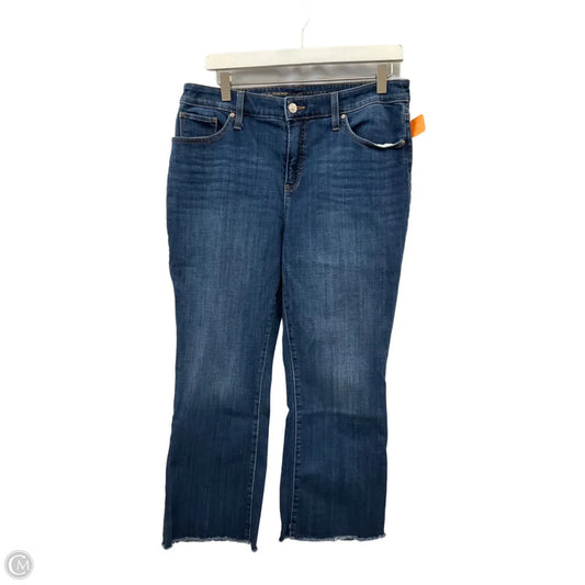 Jeans Flared By Chicos In Blue Denim, Size: 10