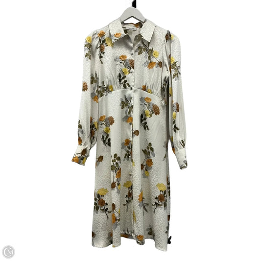 Dress Casual Midi By Calvin Klein In White, Size: S