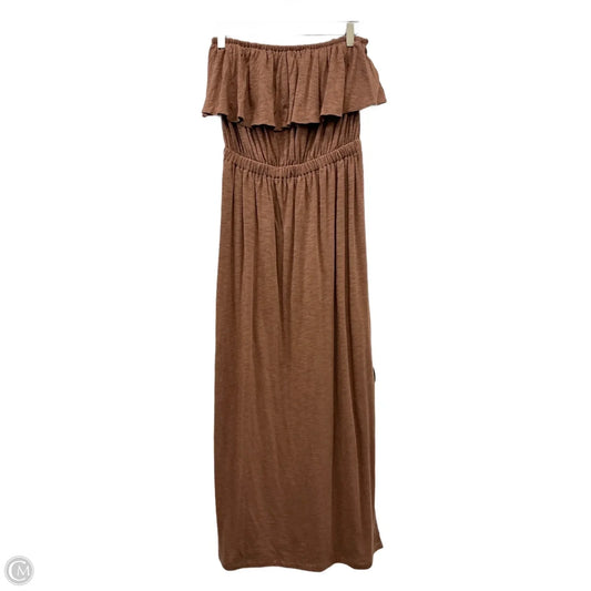 Dress Casual Maxi By Express In Brown, Size: M