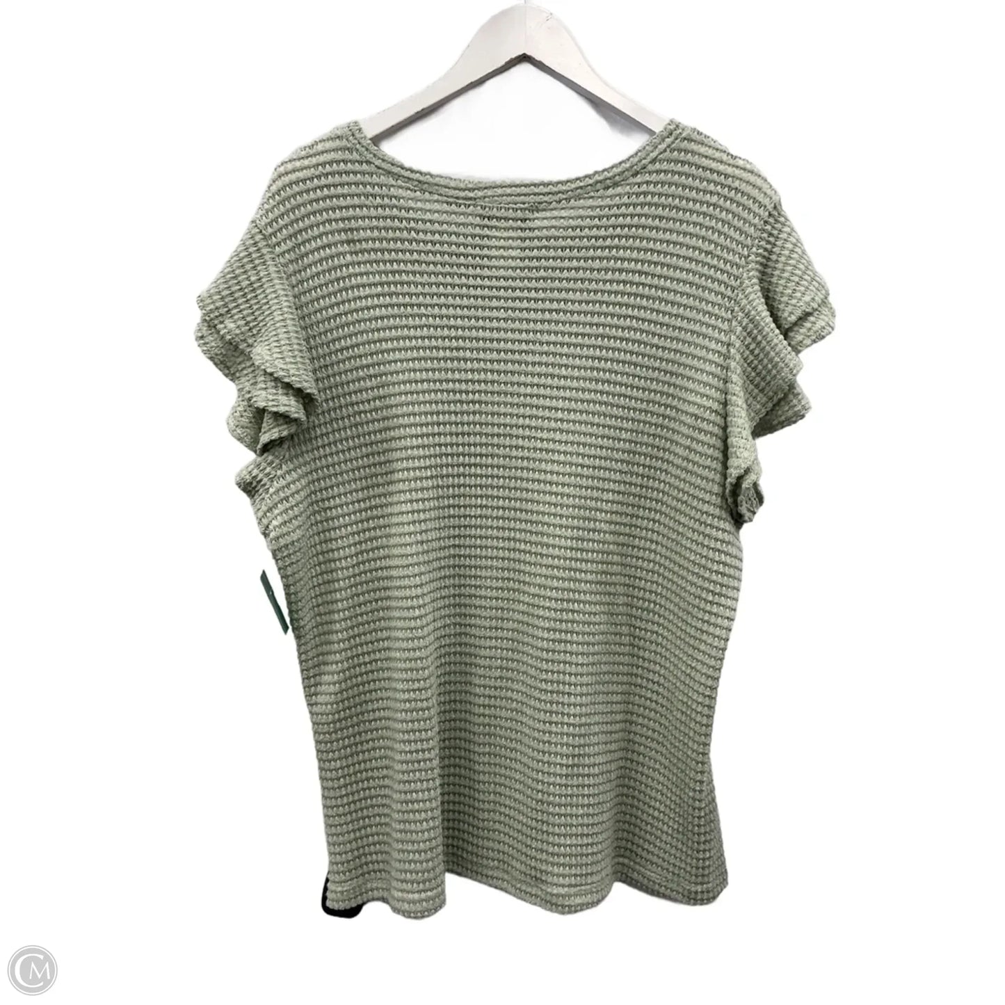 Top Short Sleeve By Gilli In Green, Size: 2x