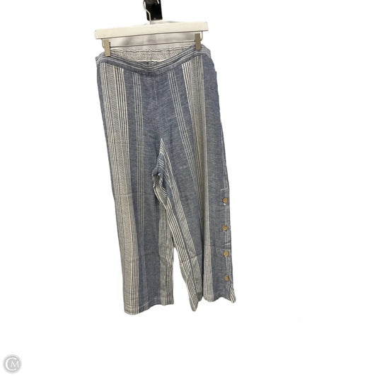 Pants Wide Leg By J. Jill In Blue & White, Size: 8