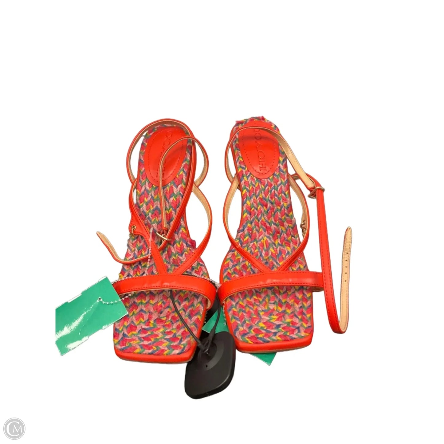 Sandals Designer By Coach In Orange, Size: 7.5