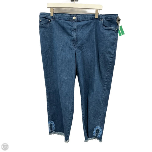 Capris By Ruby Rd In Blue Denim, Size: 18