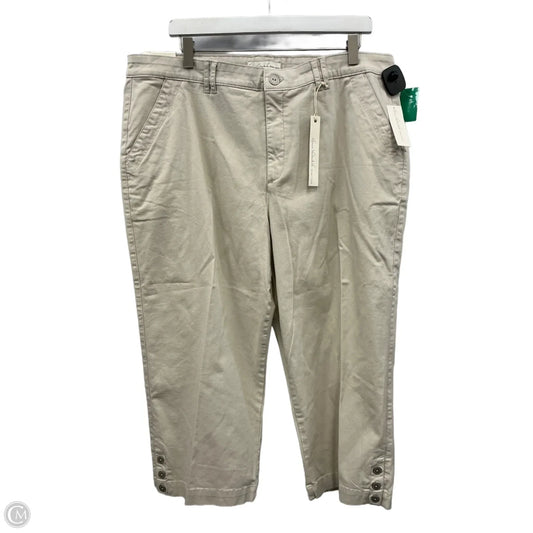 Capris By Gloria Vanderbilt In Tan, Size: 18