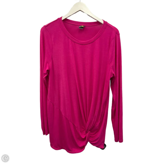Athletic Top Long Sleeve Crewneck By Xersion In Pink, Size: L