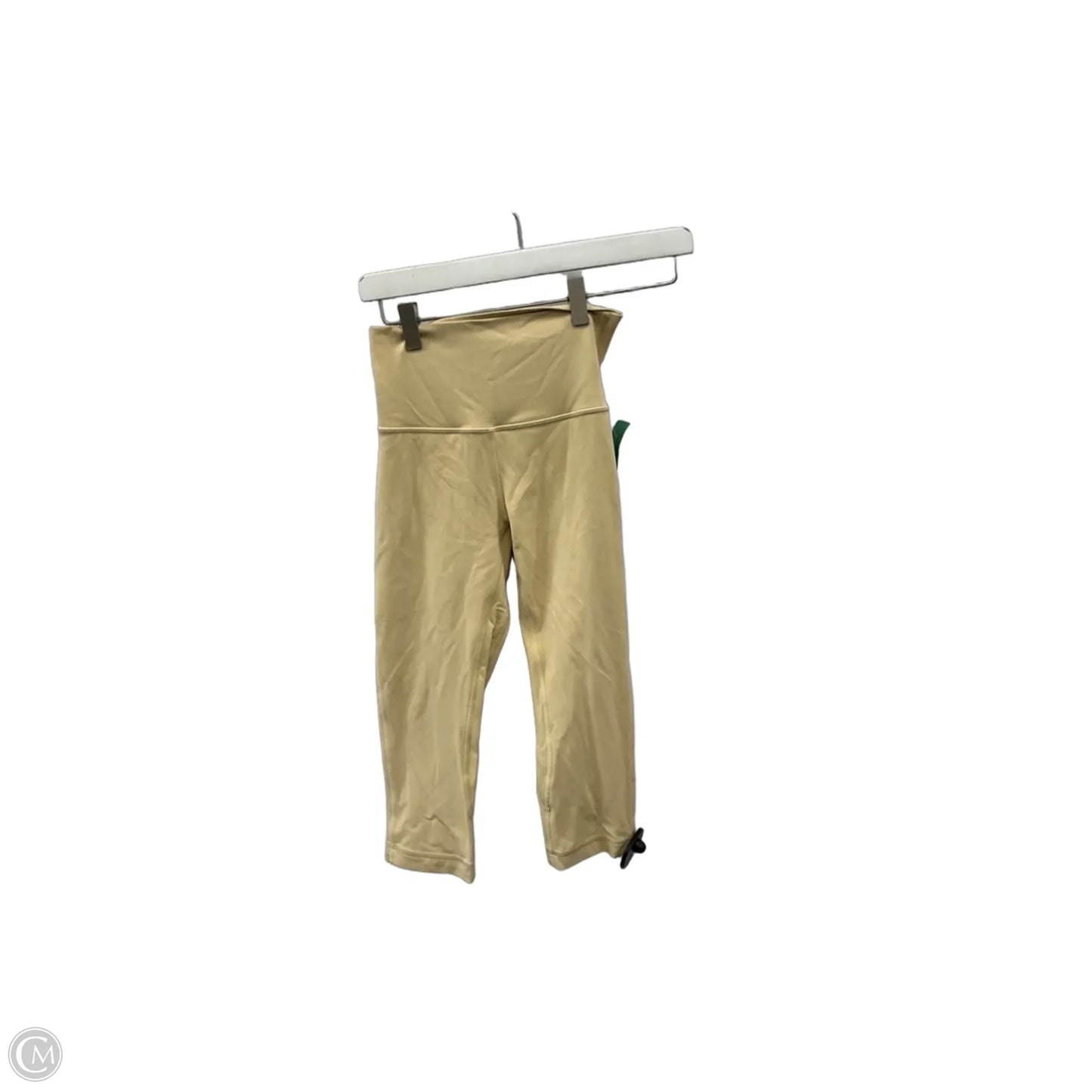 Athletic Capris By Lululemon In Yellow, Size: 4