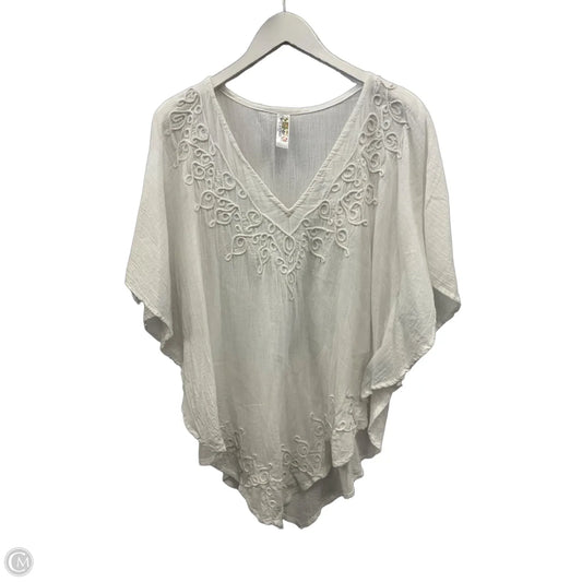 Top Short Sleeve By Clothes Mentor In White, Size: L