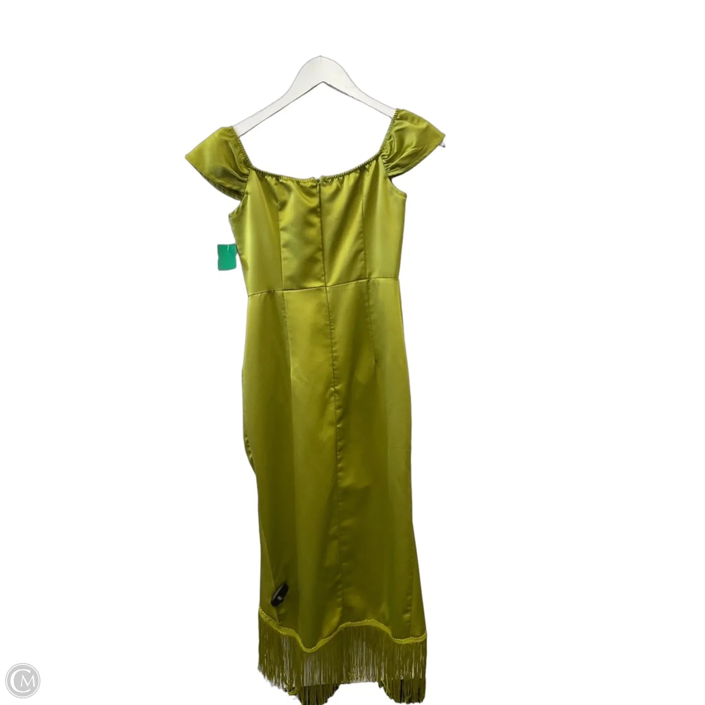 Dress Party Midi By Pretty Little Thing In Chartreuse, Size: M