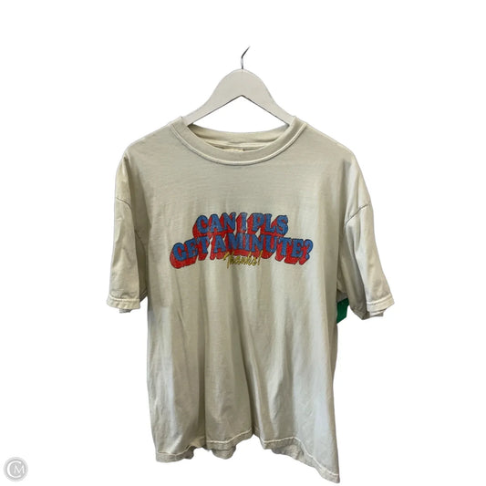 Top Short Sleeve By Comfort Colors In Cream, Size: Xl