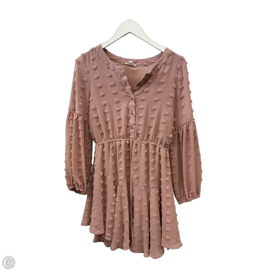 Dress Casual Short By Blu Pepper In Pink, Size: S