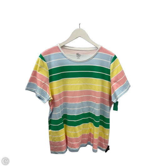 Top Short Sleeve By Kim Rogers In Multi-colored, Size: Xxl