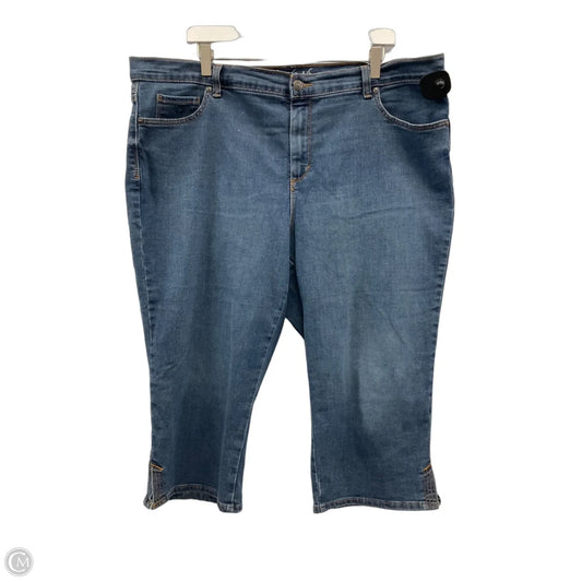 Capris By Gloria Vanderbilt In Blue Denim, Size: 18