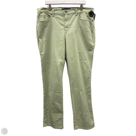 Jeans Straight By Gloria Vanderbilt In Green Denim, Size: 18