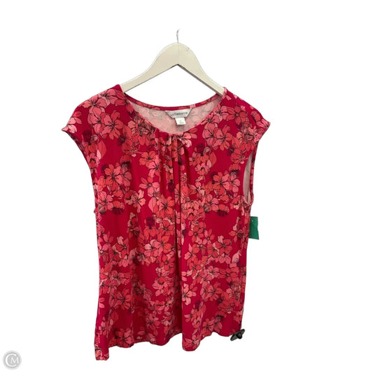 Top Short Sleeve By Liz Claiborne In Pink, Size: L