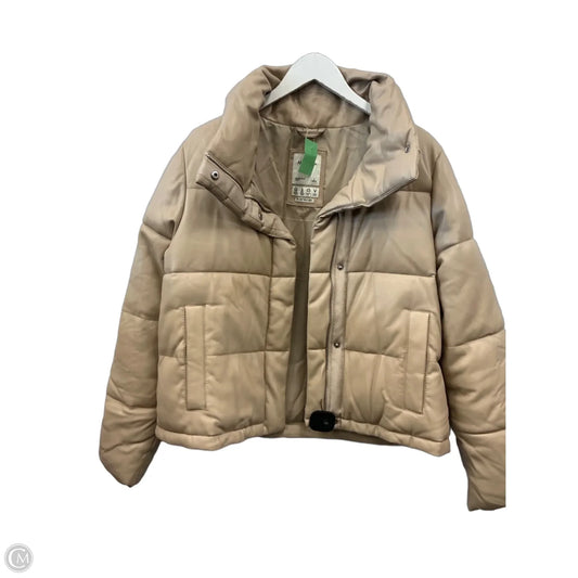 Jacket Puffer & Quilted By Abercrombie And Fitch In Tan, Size: L