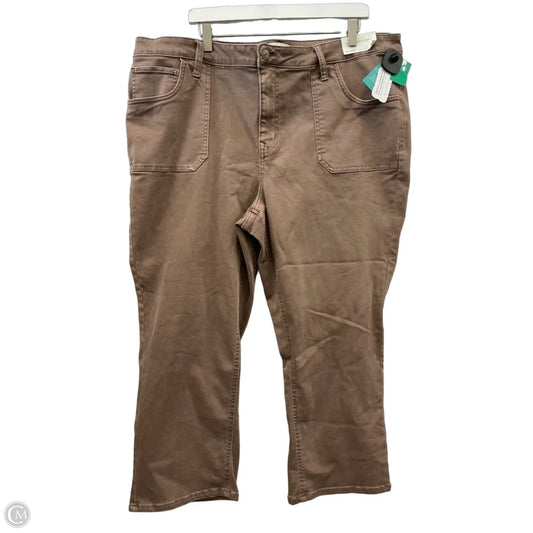 Jeans Cropped By Maurices In Brown, Size: 22