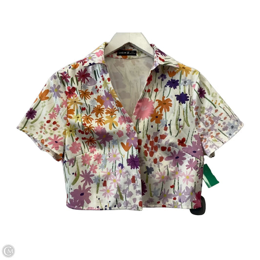 Top Short Sleeve By Shein In Multi-colored, Size: S