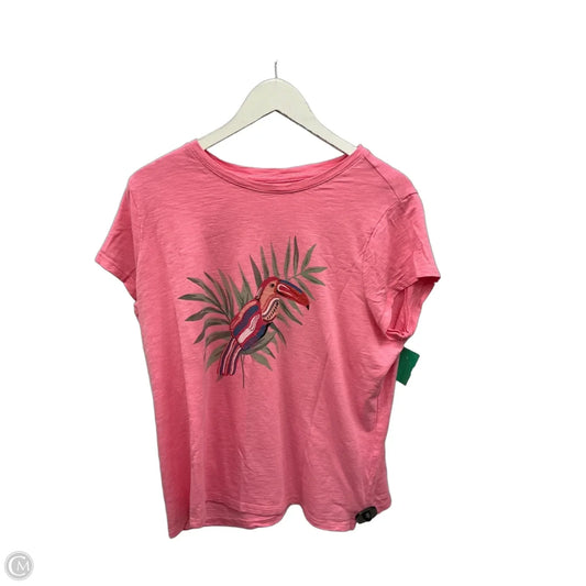 Top Short Sleeve By Talbots In Pink, Size: 1x