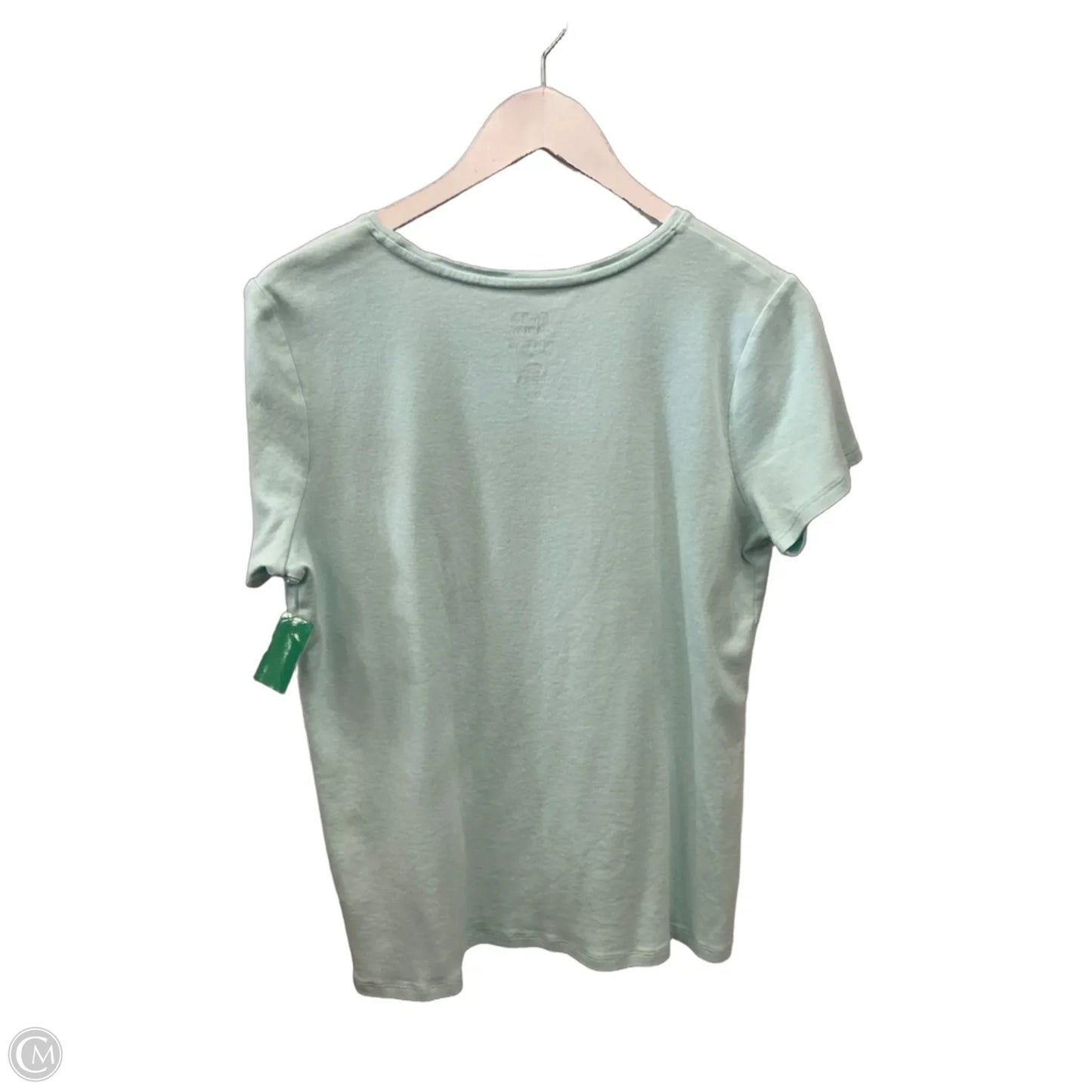 Top Short Sleeve By Croft And Barrow In Aqua, Size: M