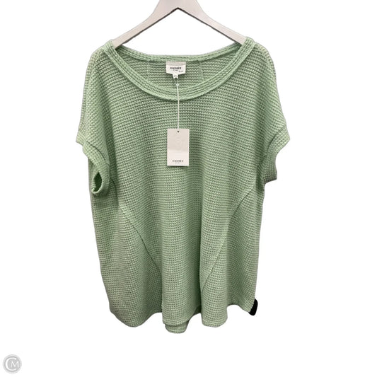 Top Short Sleeve By Andree By Unit In Green, Size: 1x