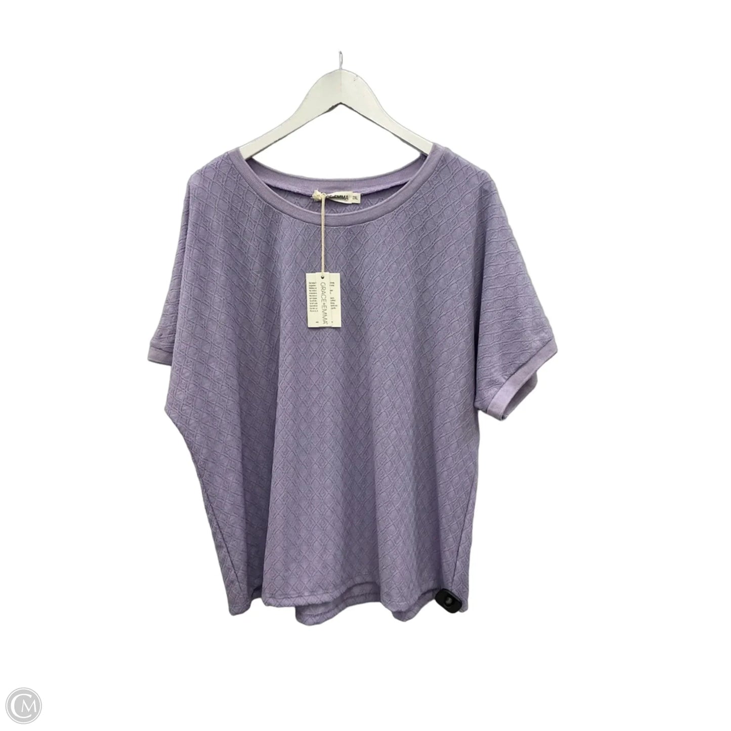 Top Short Sleeve By Clothes Mentor In Purple, Size: 2x