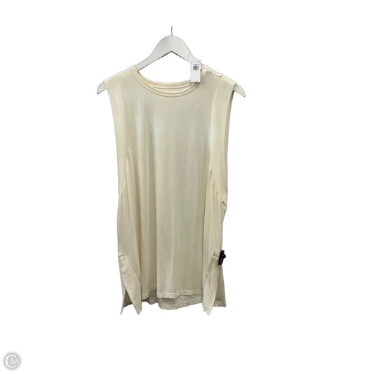 Athletic Top Short Sleeve By Old Navy In Cream, Size: L