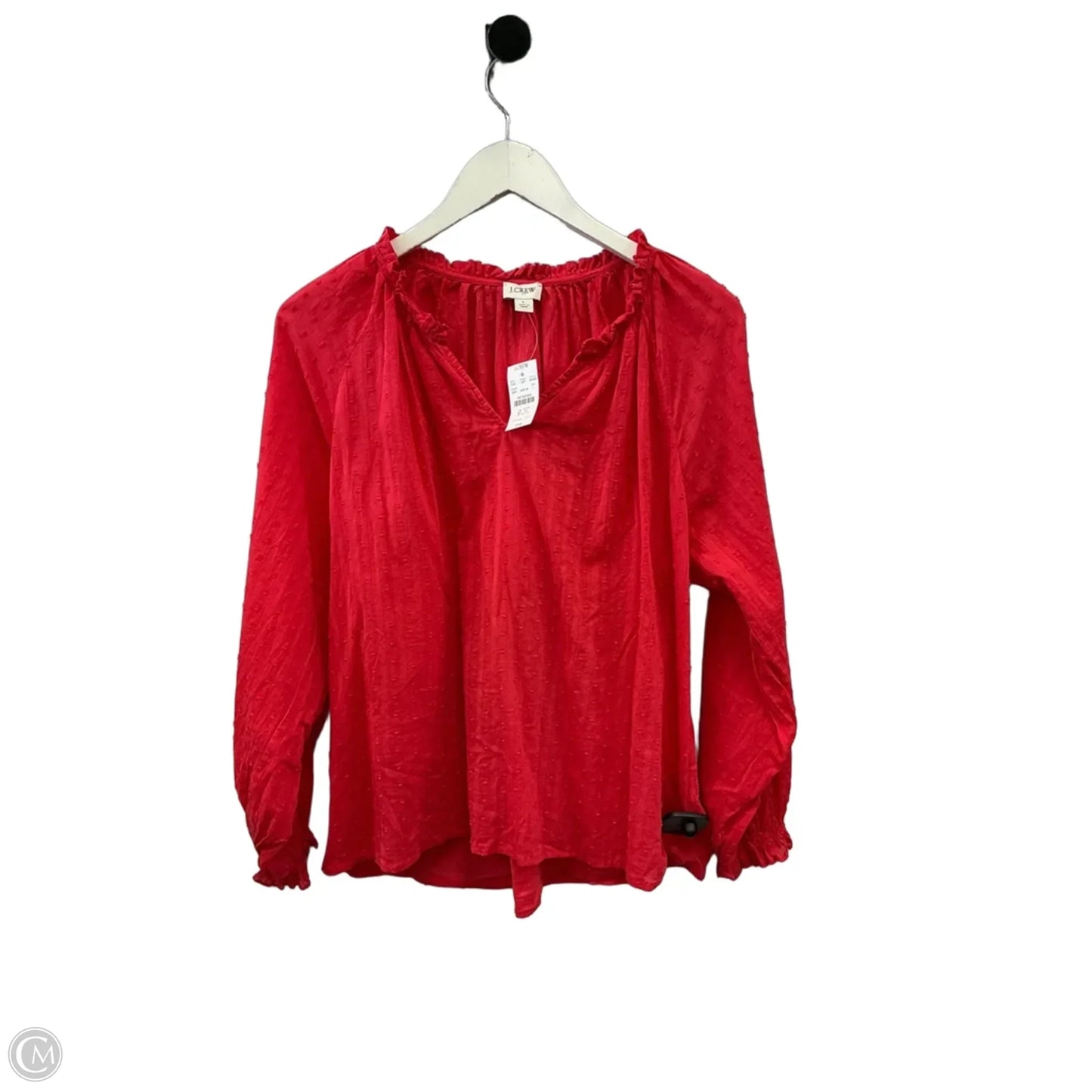 Top 3/4 Sleeve By J. Crew In Red, Size: L