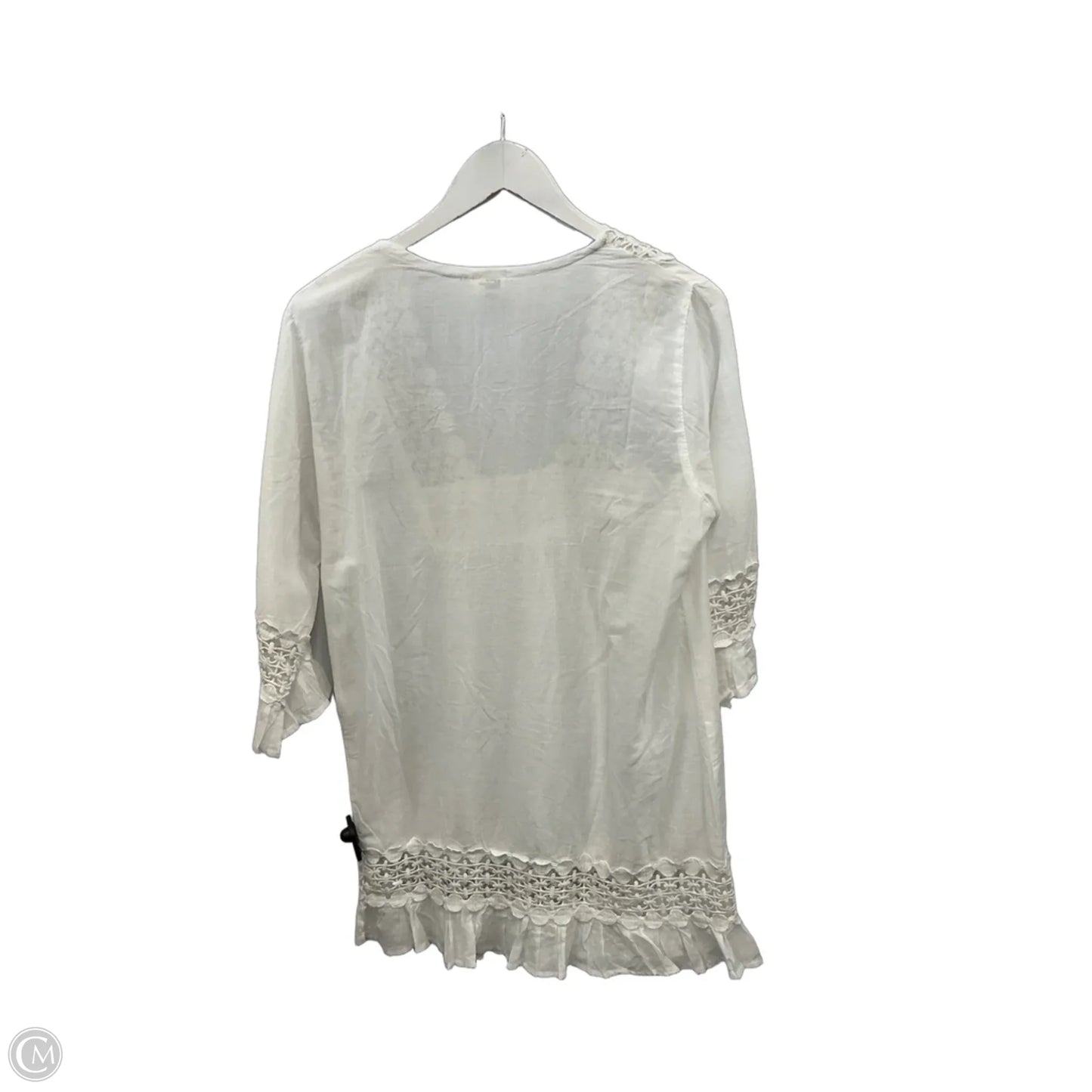 Swimwear Cover-up By Clothes Mentor In White, Size: S