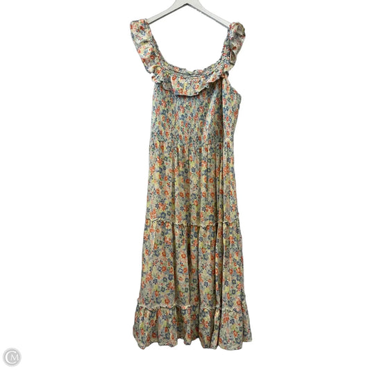 Dress Casual Midi By Old Navy In Multi-colored, Size: Xl