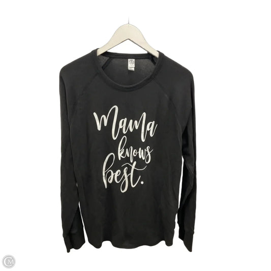 Top Long Sleeve By Alternative In Black, Size: L