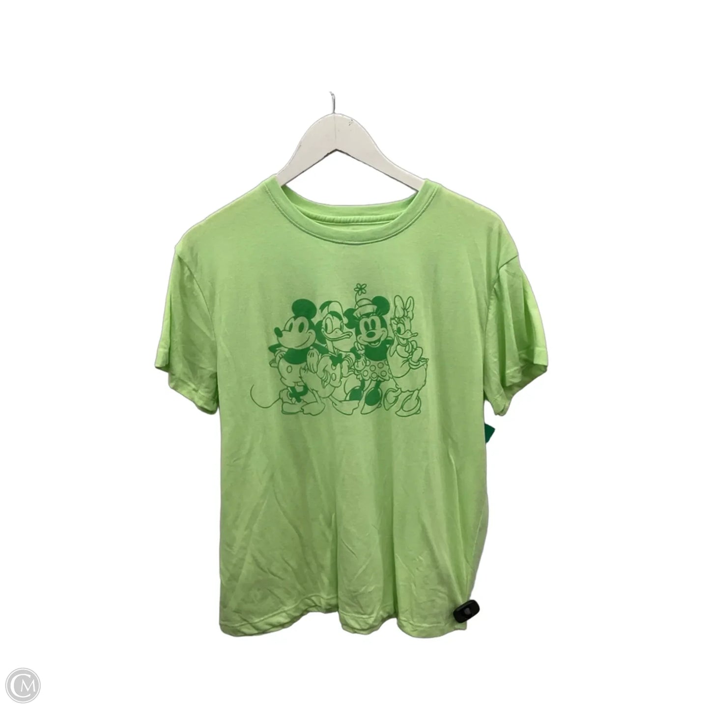Top Short Sleeve By Disney In Green, Size: L