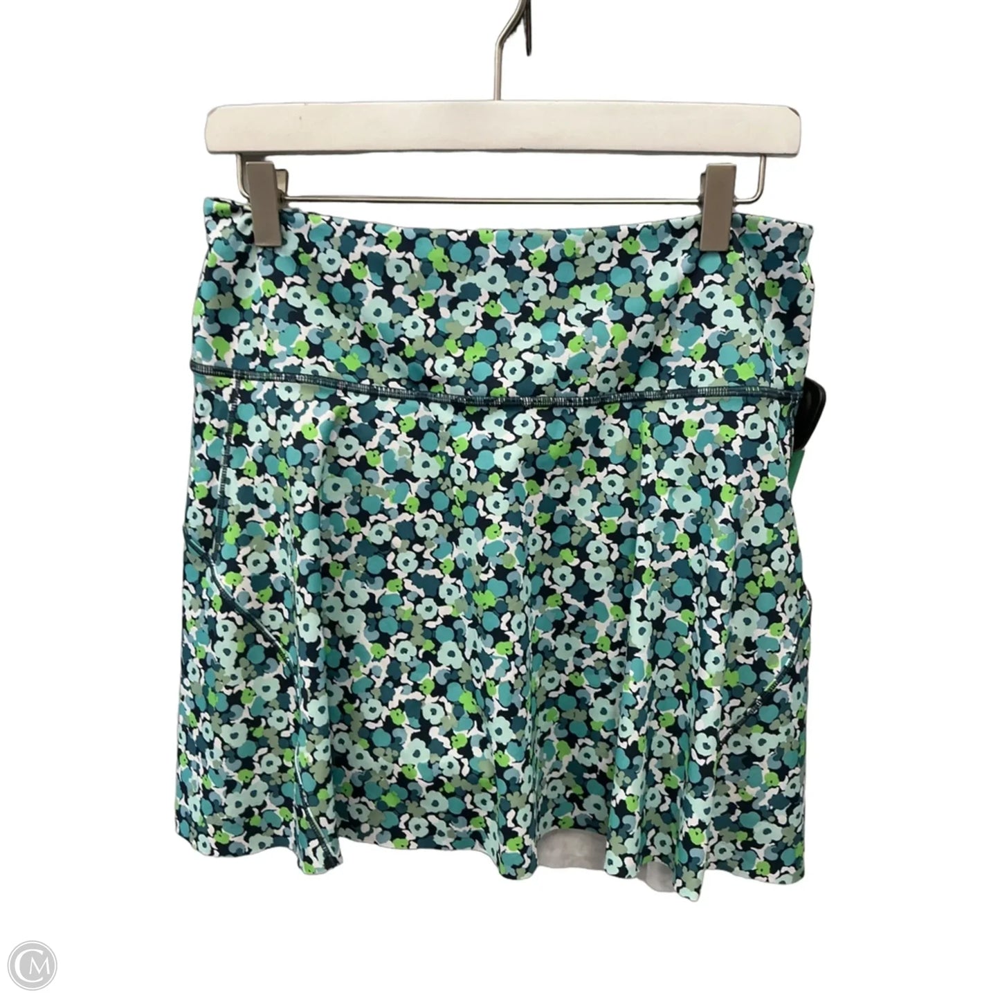Athletic Skort By Athleta In Blue & Green, Size: M