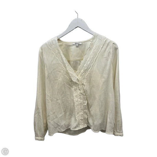 Top Long Sleeve By Madewell In Cream, Size: S