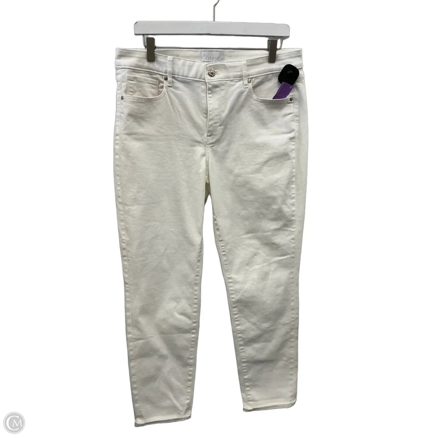 Jeans Boyfriend By White House Black Market In White Denim, Size: 10
