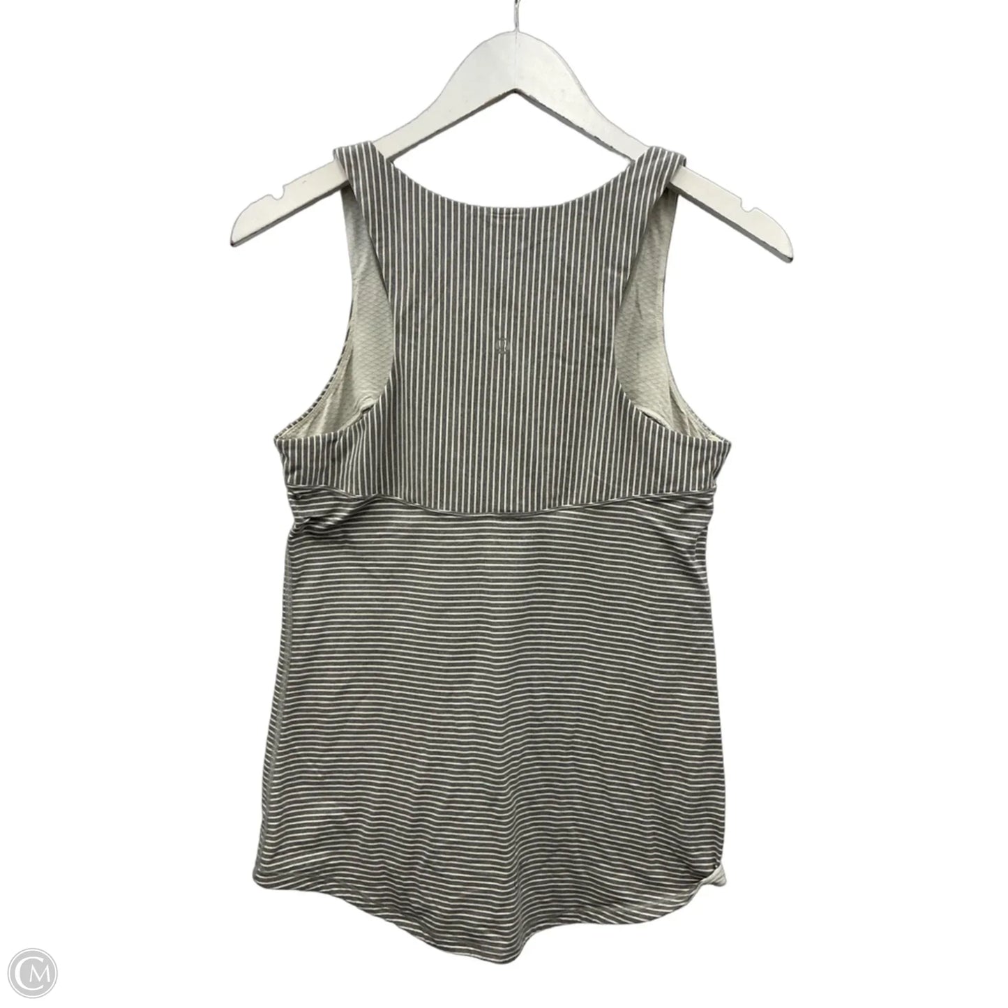 Athletic Tank Top By Lululemon In Grey & White, Size: S
